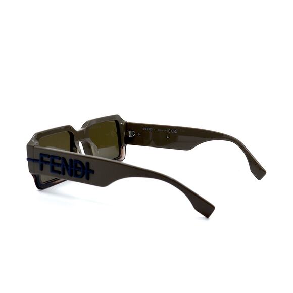 NEW! FENDI FE40073U 50E BROWN BLUE MEN'S AUTHENTIC SUNGLASSES MADE IN ITALY - Picture 7 of 12